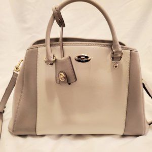 Coach Taupe and Beige Handbag with removeable long strap